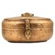 Brass Storage Box With Delicate Engravings On Lid