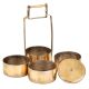 India Old  Brass Tiffin lunch Box With 4 Compartment