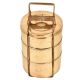 Golden Brass Tiffin or Lunch BoxÂ Three Containers