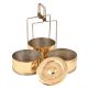 Golden Brass Tiffin or Lunch BoxÂ Three Containers