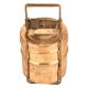 Solid Brass Two Tiered Tiffin BoxÂ With Lock System