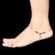 Ideal Plain Chain Silver Anklets Payal with Floral End Hanging Bells