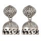 925 Sterling Silver Jhumkies With Floral Design Statement Earrings