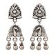 92.5 Sterling Silver Earrings Lotus Flower Stud And Peacock Design