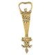 Brass Bottle Opener With Tribal Flower Design on Top