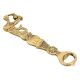 Brass Bottle Opener With Abstract Tiger And Floral Pattern