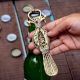 Brass Bottle Opener Handcrafted Design Of Two Peacock And Tail