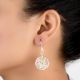 92.5 Sterling Silver Earrings Boho Chic Style Hanging Earrings