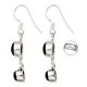 92.5 Sterling Silver Earrings Black Onyx Stone Drop Earrings