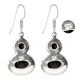 92.5 Sterling Silver Earrings Onyx Dangle and Drop Earring