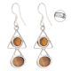 92.5 Sterling Silver Earrings Tiger Eye Dangle And Drop Earrings