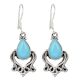 92.5 Sterling Silver Earrings Turquoise Dangle and Drop Earrings for Women