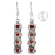 Garnet 92.5 Sterling Silver Earrings Long Hanging Earrings
