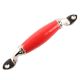 Red Small Ceramic Silver Door Handles