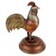 Brass Rooster Statue Handmade Chicken Figurine