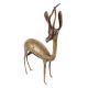Brass Deer Statue Small Size Standing With Two Delicate Antlers