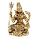 Brass Shiva Statue Ashirwad Mudra Meditation Idol