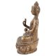 Brass Buddha Statue With Alms Bowl Meditation Pose