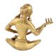 Brass Lady Sitting With Playing Veena Statue