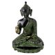 Brass Meditating Blessing Buddha Statue  with Glass Finish
