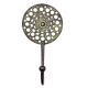 Round Wall Hook Engraved Tribal Style Hook With Green Finish