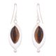 Tigers Eye 92.5 Sterling Silver Earrings