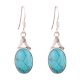 92.5 Sterling Silver Earrings Turquoise Dangler Earrings