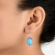 92.5 Sterling Silver Earrings Turquoise Teardrop Earrings