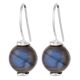 92.5 Sterling Silver Hook Earrings Lapis Lazuli Globe Earrings