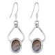 92.5 Sterling Silver Earrings  Brown Picasso Jasper Hook Earrings