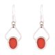 92.5 Silver Sterling Earrings Red Carnelian Daily Wear Earrings