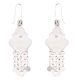 92.5 Sterling Silver Earrings Round Carnelien And Silver Tassel Chandelier earrings
