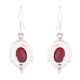 92.5 Sterling Silver Earrings Spinel Hook Earrings