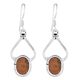 92.5 Sterling Silver Earrings Tiger's Eye Drop Earrings