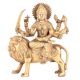 Brass Goddess Durga Statue Sitting On Tiger