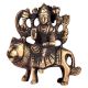 Brass Durga Statue Lord Bhagwati Seated On Lion Idol