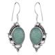 92.5 Sterling Silver Earrings Green Aventurine Dangle and Drop Earrings for Women