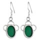 92.5 Sterling Silver Earrings Green Aventurine Modern Style Earrings