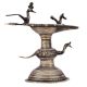 Handcrafted Ritual Brass Oil Lamp Diya StandÂ With Several  Peacock Figurines