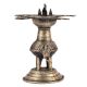 Indian Dokra Brass Oil Lamp Hand Crafted Peacock Oil Lamp