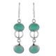 92.5 Sterling Silver Earrings Natural Green Aventurine
