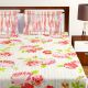 Bombay Dyeing Orange Floral 120 TC Cotton Double 1 Bedsheet With 2 Pillow Covers