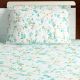 Bombay Dyeing Aqua Floral 180 TC Cotton Double 1 Bedsheet With 2 Pillow Covers