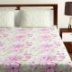 Bombay Dyeing Pink White Big Floral 180 TC Cotton Double 1 Bedsheet With 2 Pillow Covers