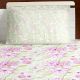 Bombay Dyeing Pink White Big Floral 180 TC Cotton Double 1 Bedsheet With 2 Pillow Covers