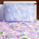 Bombay Dyeing Lavender Blue Floral 180 TC Cotton Double 1 Bedsheet With 2 Pillow Covers