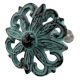 Antique Sage Green Floral Iron Cabinet Knobs