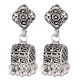 92.5 Silver Sterling Earrings  Ethnic Indian Floral Stud Jhumka Dangle Earrings