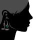 92.5 Sterling Silver Green Blue Green Jade Earrings For women