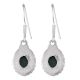 92.5 Sterling Silver Earrings Floral Oval Malachite Drop Earrings for Girls